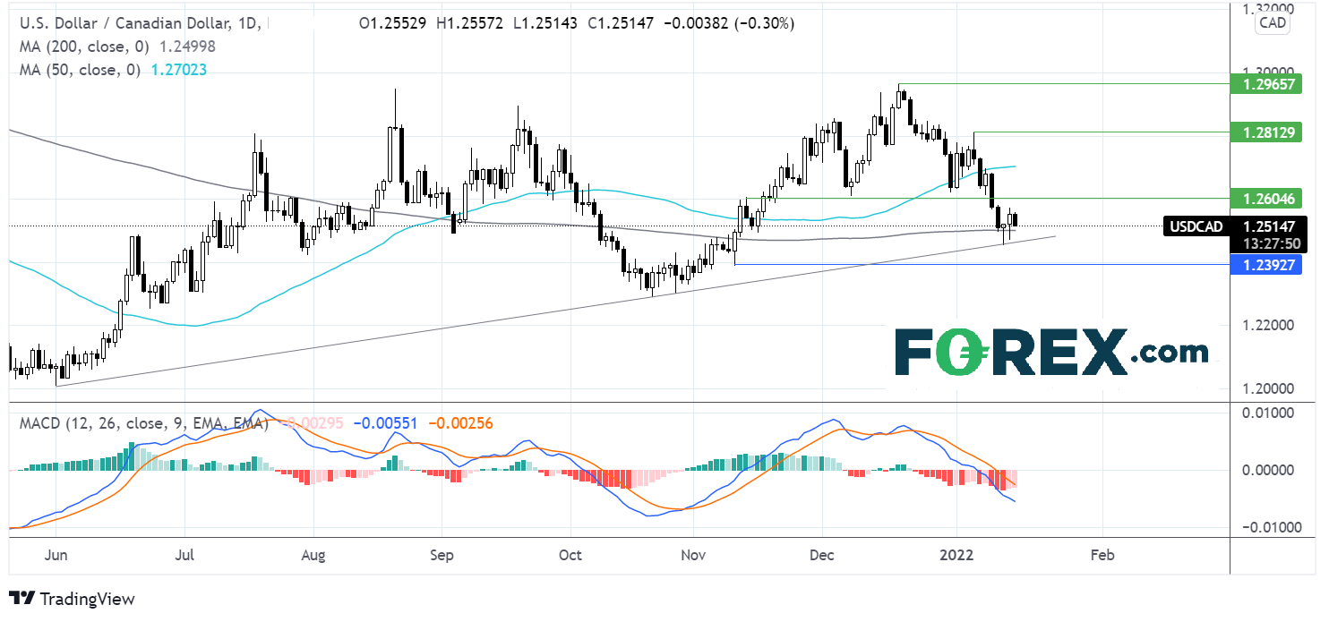 forex dollar usd/cad 17012022